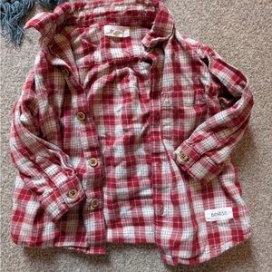 Red Plaid Kids Shirt